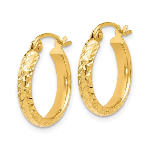 10Kt Yellow Gold Hinged Hoop Earrings Image 2 S&E Jewelers Depew, NY