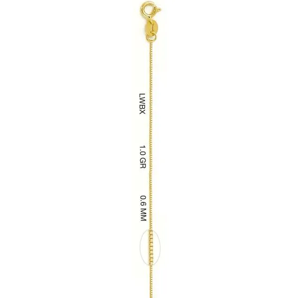 14KT Gold Box Chain S&E Jewelers Depew, NY