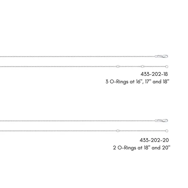 10Kt White Gold Stationed 20" Cable Chain S&E Jewelers Depew, NY