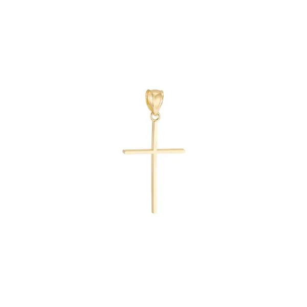 10K Yellow Gold Narrow Cross Charm S&E Jewelers Depew, NY