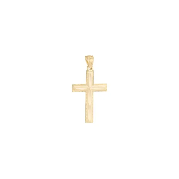 10K Yellow Gold Diamond Cut Cross Charm S&E Jewelers Depew, NY