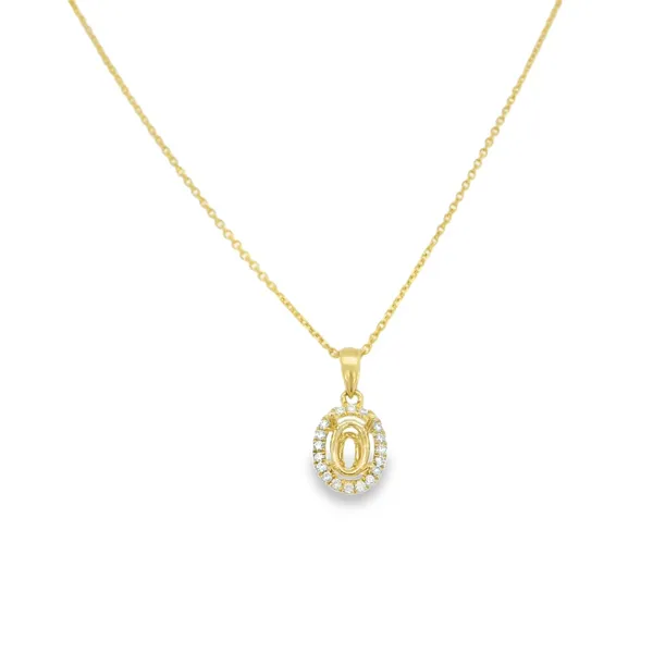 Diamond 14KT Gold Semi-Mount Pendants w/possible other stones S&E Jewelers Depew, NY