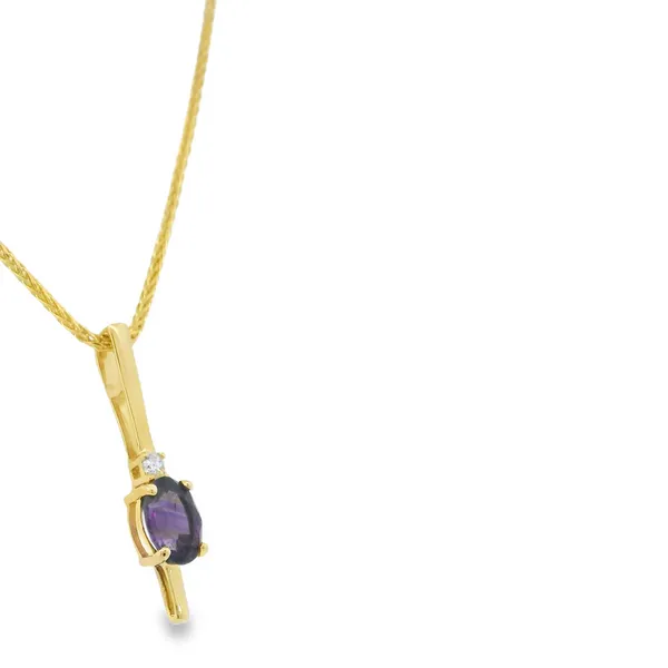 14K Yellow Gold Diamond Semi-Mount Pendant Image 2 S&E Jewelers Depew, NY