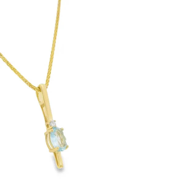 14K Yellow Gold Diamond Semi-Mount Pendant Image 2 S&E Jewelers Depew, NY
