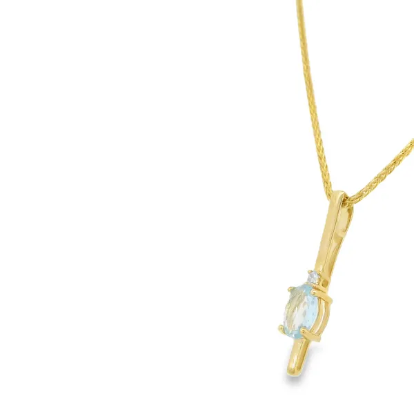 14K Yellow Gold Diamond Semi-Mount Pendant Image 3 S&E Jewelers Depew, NY