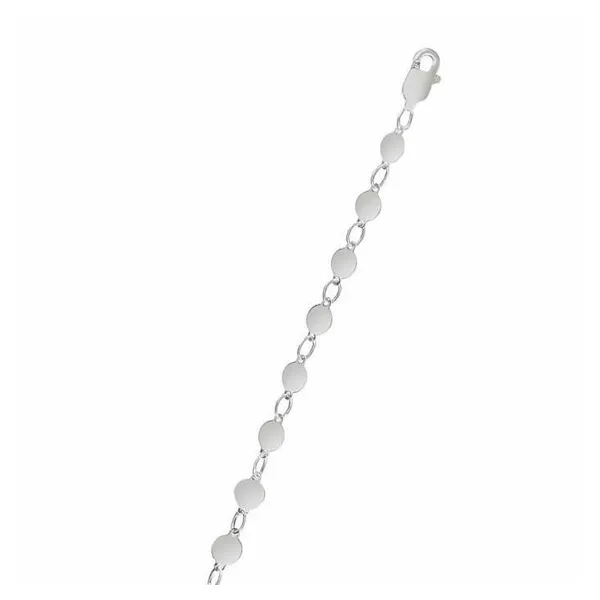 14K White Gold Polished Mirror Bracelet