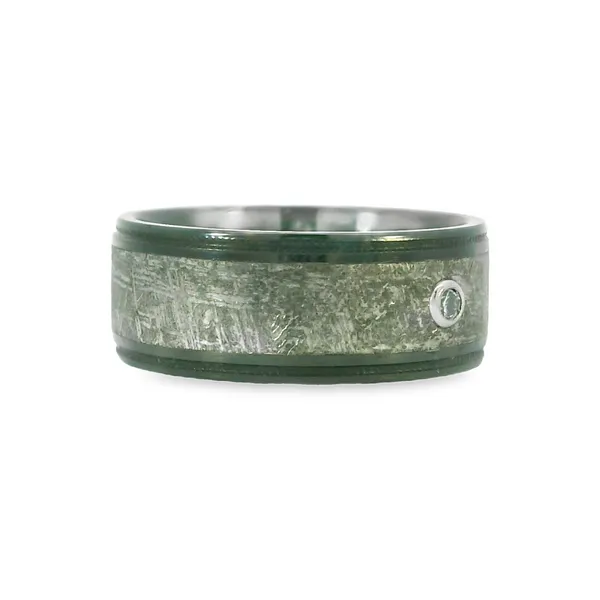 Cobalt Chrome Diamond Wedding Band Image 2 S&E Jewelers Depew, NY