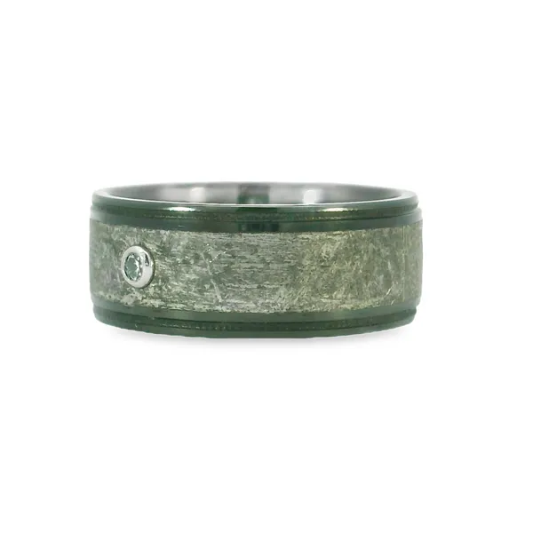 Cobalt Chrome Diamond Wedding Band Image 3 S&E Jewelers Depew, NY