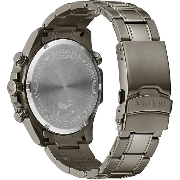 Men's Bulova Gray IP with Red Face "Marine Star" Watch Image 2 S&E Jewelers Depew, NY