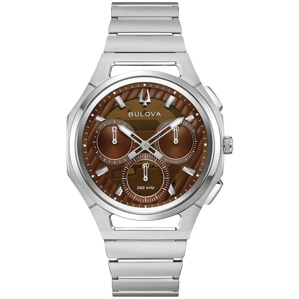 Men's Brown Stainless Steel Bulova Watch S&E Jewelers Depew, NY
