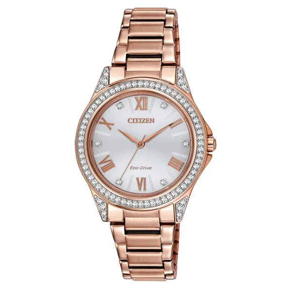 StainlessSteel Crystal White Dress Watch S&E Jewelers Depew, NY