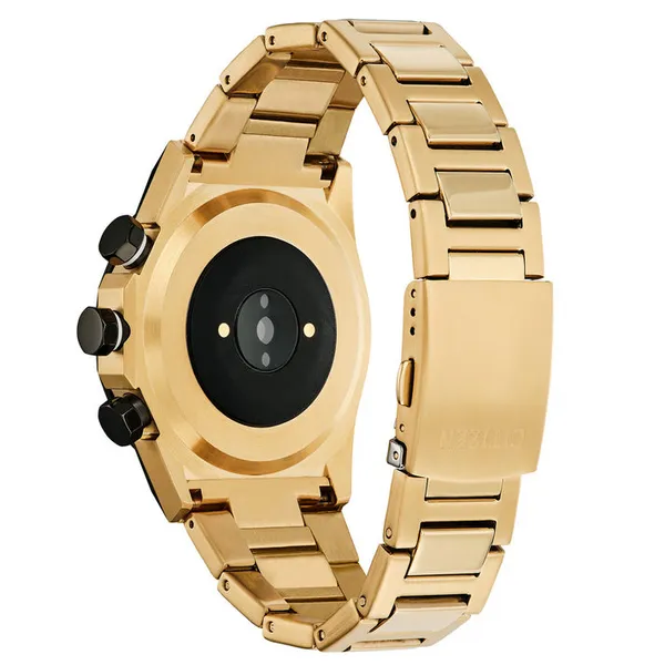 Stainless Steel Men's Smart Hybrid Gold Watch Image 2 S&E Jewelers Depew, NY