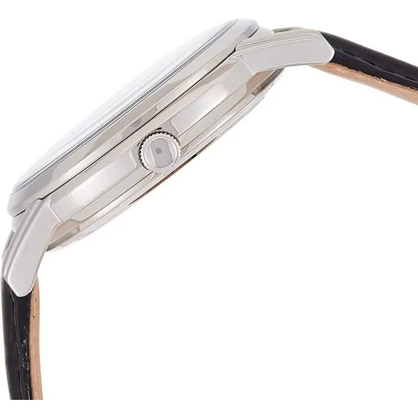 Eco-Drive Silver Dial Black Leather Men's Watch Image 2 S&E Jewelers Depew, NY