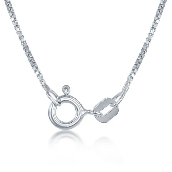 Sterling Silver Rhodium-Plated Box Chain Image 2 S&E Jewelers Depew, NY