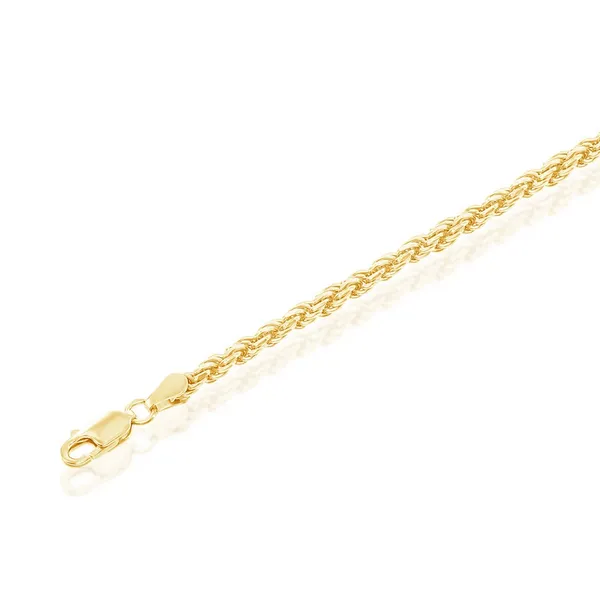 Sterling Silver Gold Plated 20" Rope Chain Image 2 S&E Jewelers Depew, NY