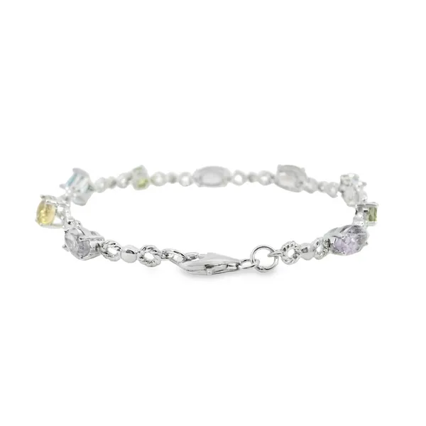 Sterling Silver Cubic Zirconium Bracelet Image 4 S&E Jewelers Depew, NY