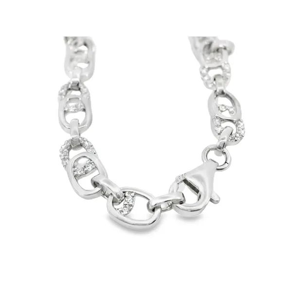 Sterling Silver Cubic Zirconium Bracelet Image 2 S&E Jewelers Depew, NY