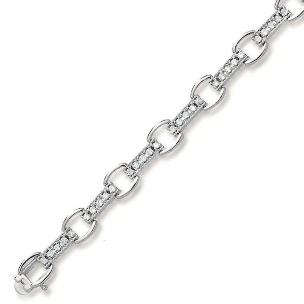 Sterling Silver Cubic Zirconium Bracelet S&E Jewelers Depew, NY