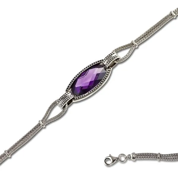 Sterling Silver Amethyst Bracelet S&E Jewelers Depew, NY