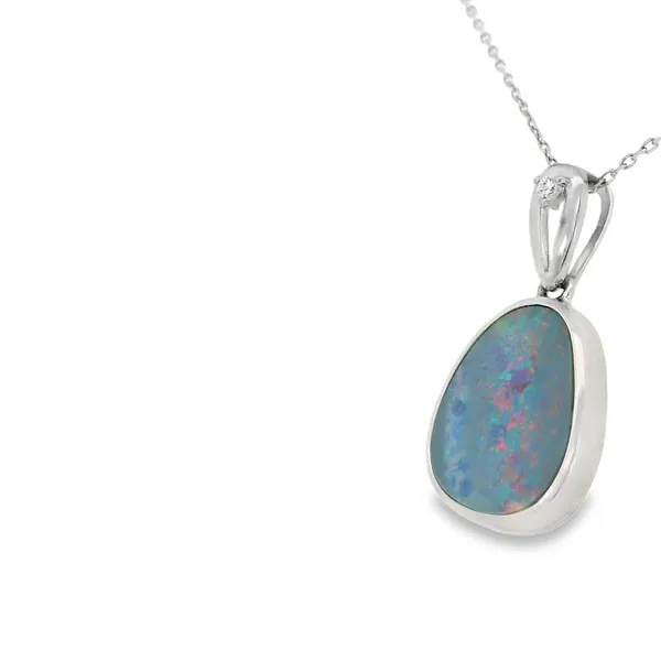 Opal Doublet Sterling Silver Silver Necklace & Pendants Image 4 S&E Jewelers Depew, NY
