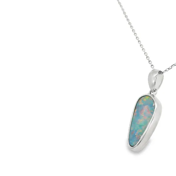 Sterling Silver Opal Doublet Silver Necklace & Pendants Image 3 S&E Jewelers Depew, NY