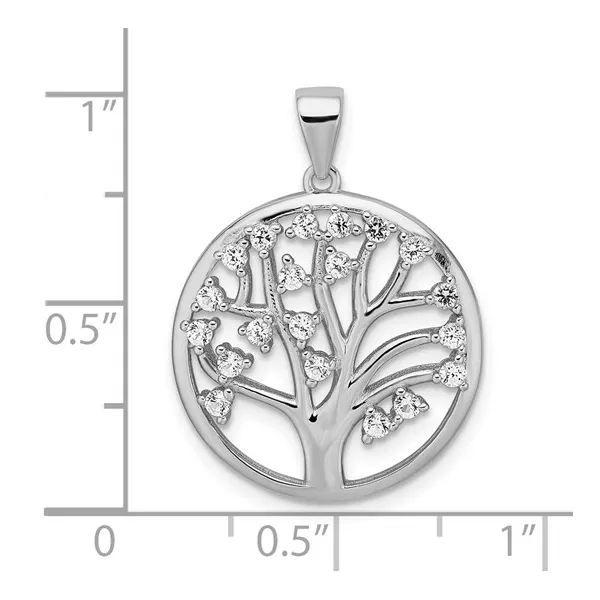 Sterling Silver Created Sapphires Silver Necklace & Pendants Image 2 S&E Jewelers Depew, NY