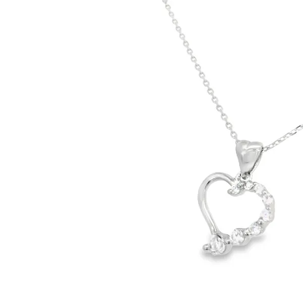 Sterling Silver Cubic Zirconium Silver Necklace & Pendants Image 3 S&E Jewelers Depew, NY