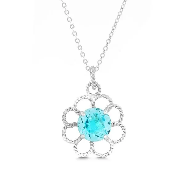Sterling Silver Blue Topaz Silver Necklace & Pendants S&E Jewelers Depew, NY