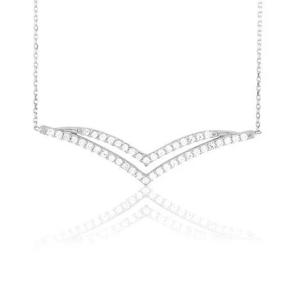 Sterling Silver Cubic Zirconium Silver Necklace & Pendants S&E Jewelers Depew, NY