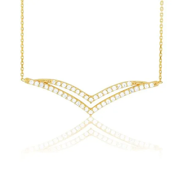 Sterling Silver Cubic Zirconium Silver Necklace & Pendants S&E Jewelers Depew, NY