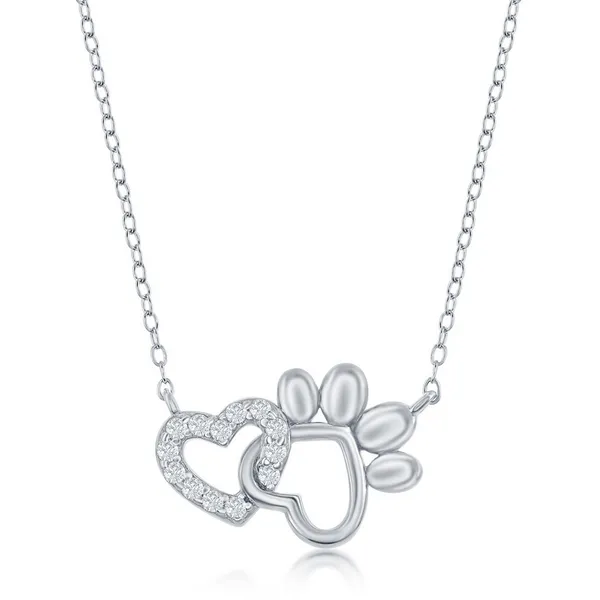 Sterling Silver Cubic Zirconium Silver Necklace & Pendants S&E Jewelers Depew, NY