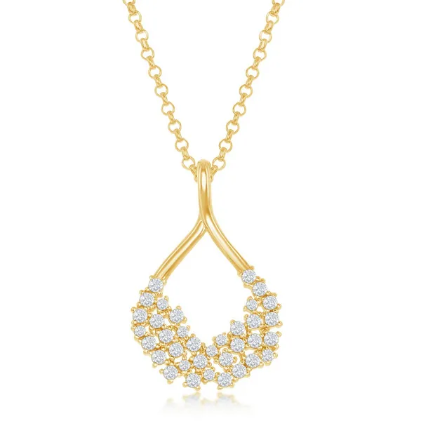 Sterling Silver Cubic Zirconium Silver Necklace & Pendants S&E Jewelers Depew, NY