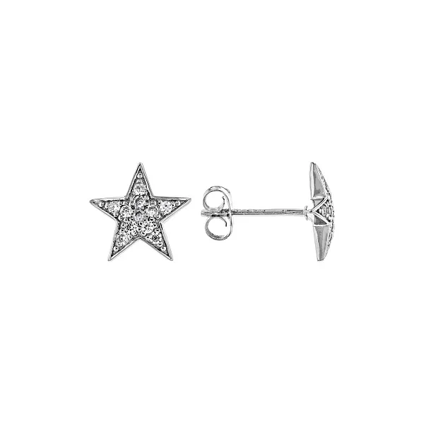 Sterling Silver Diamond Earrings S&E Jewelers Depew, NY