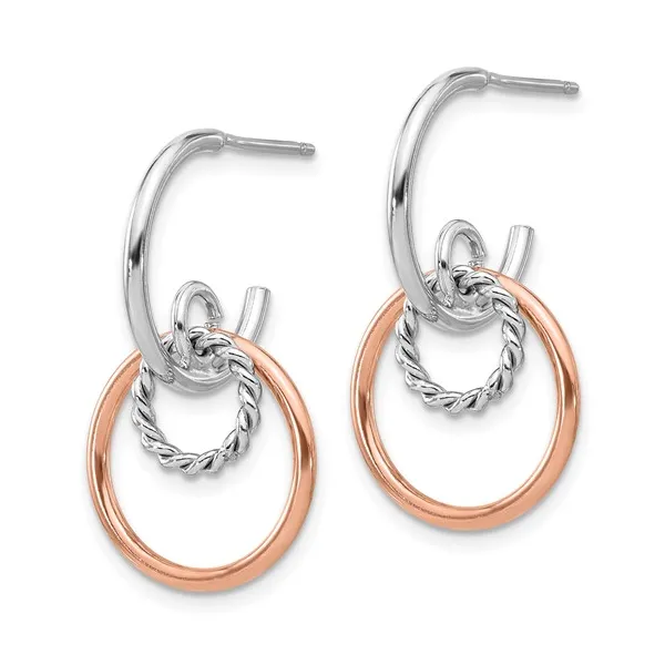 Sterling Silver Medium Hoop Earrings Image 2 S&E Jewelers Depew, NY