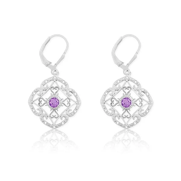 Sterling Silver Amethyst Earrings S&E Jewelers Depew, NY