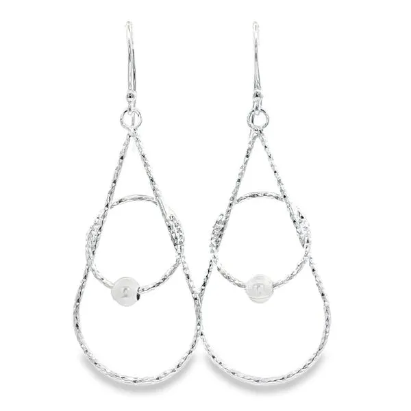 Sterling Silver Diamond Cut Open Circle Earrings S&E Jewelers Depew, NY