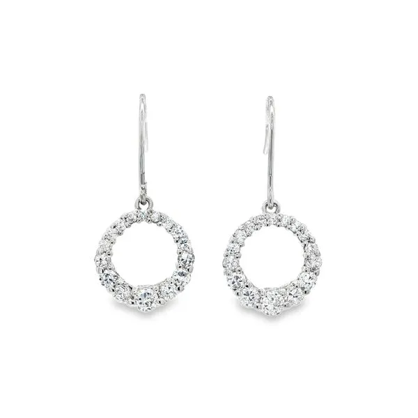 Sterling Silver CZ Graduated Circle Earrings S&E Jewelers Depew, NY
