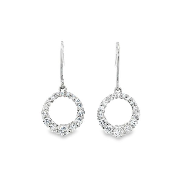 Sterling Silver Circle CZ Earrings S&E Jewelers Depew, NY