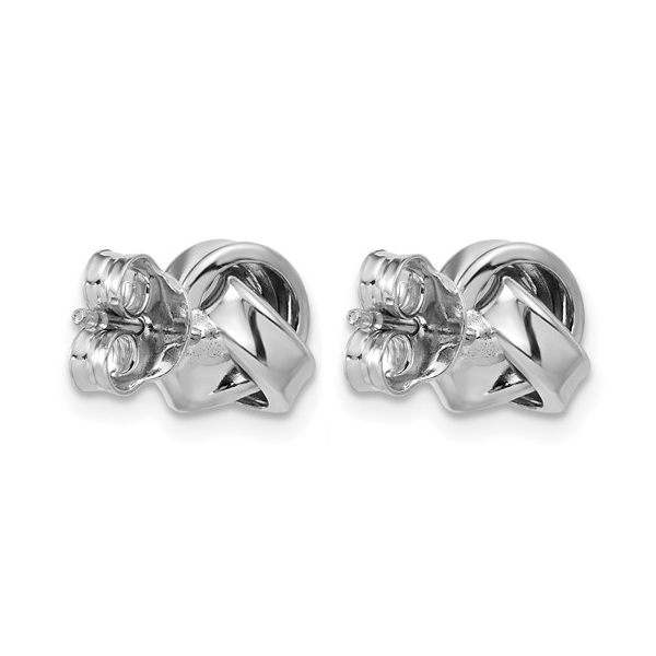 Sterling Silver Polished Love Knot Earrings Image 2 S&E Jewelers Depew, NY