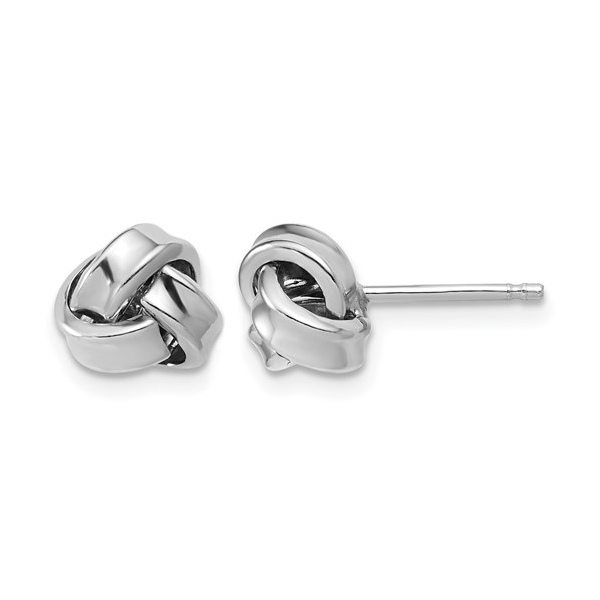 Sterling Silver Polished Love Knot Earrings S&E Jewelers Depew, NY