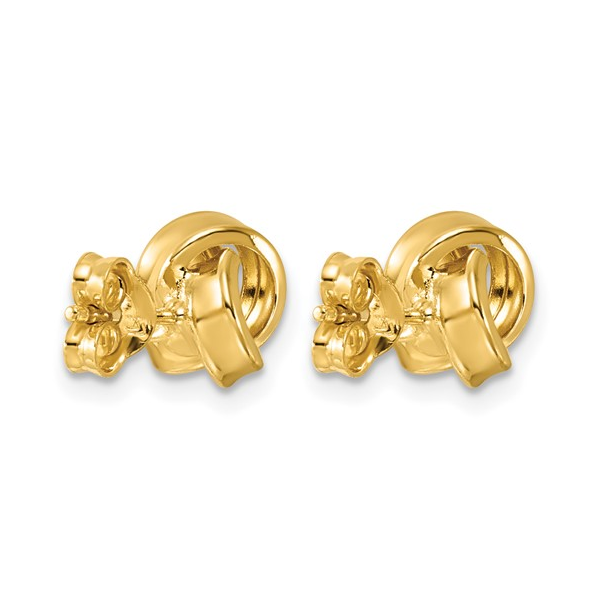 Sterling Silver Gold Tone Love Knot Earrings Image 2 S&E Jewelers Depew, NY