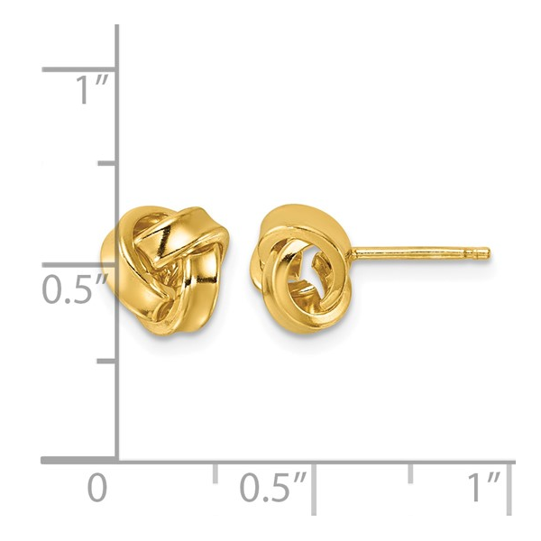 Sterling Silver Gold Tone Love Knot Earrings Image 3 S&E Jewelers Depew, NY