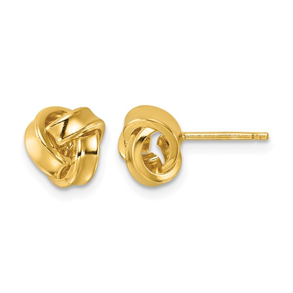 Sterling Silver Gold Tone Love Knot Earrings S&E Jewelers Depew, NY
