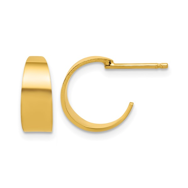 Sterling Silver Gold Tone C-Hoop Post Earrings S&E Jewelers Depew, NY