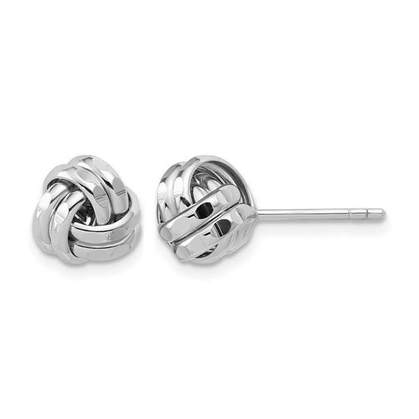 Sterling Silver Diamond Cut Knot Earrings S&E Jewelers Depew, NY