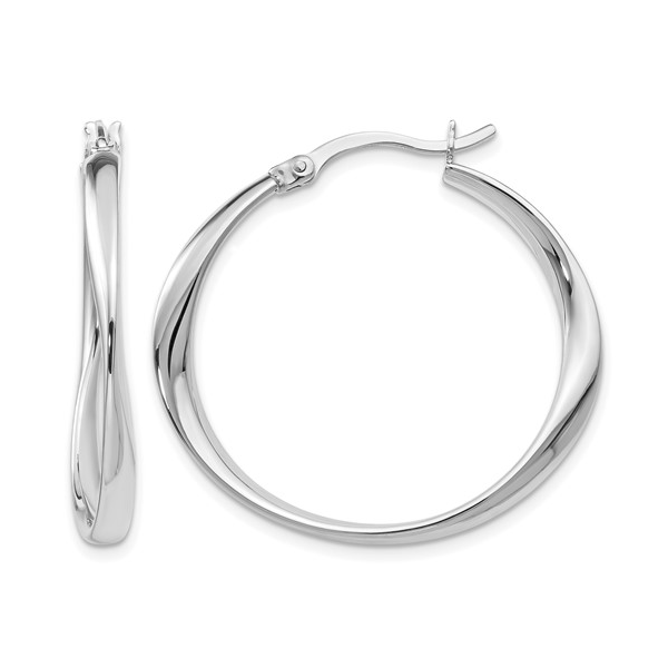 Women's Sterling Silver Polished Hoop Earrings S&E Jewelers Depew, NY