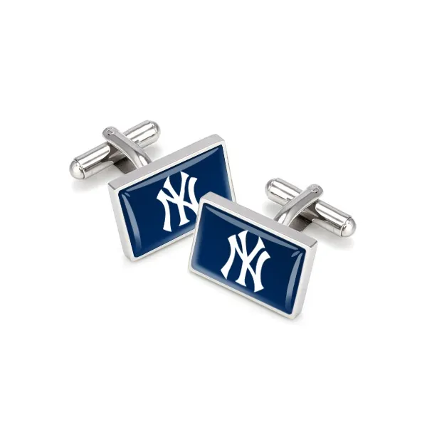 Stainless Steel New York Yankee Cuff Links S&E Jewelers Depew, NY