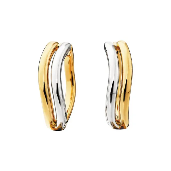 Sterling Silver Gold Plated Hoops