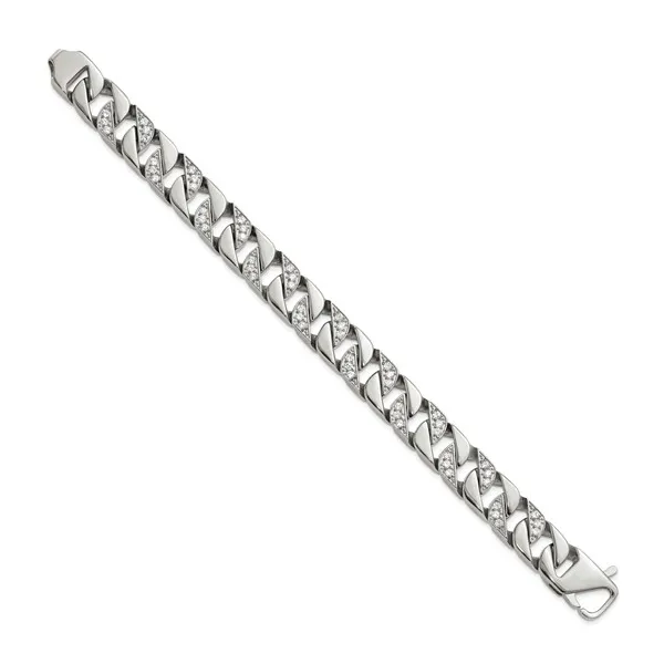 Cubic Zirconium Stainless Steel Jewelry Image 2 S&E Jewelers Depew, NY