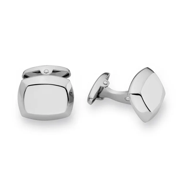 Stainless Steel Cushion Cufflinks S&E Jewelers Depew, NY
